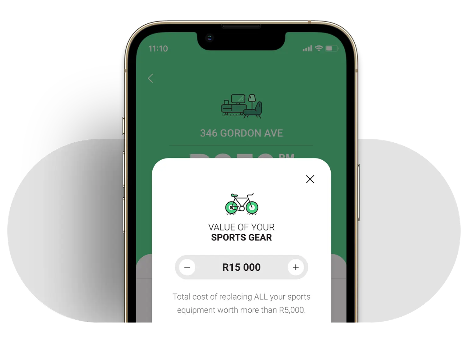 Specify the value of your bicycle in the Naked app